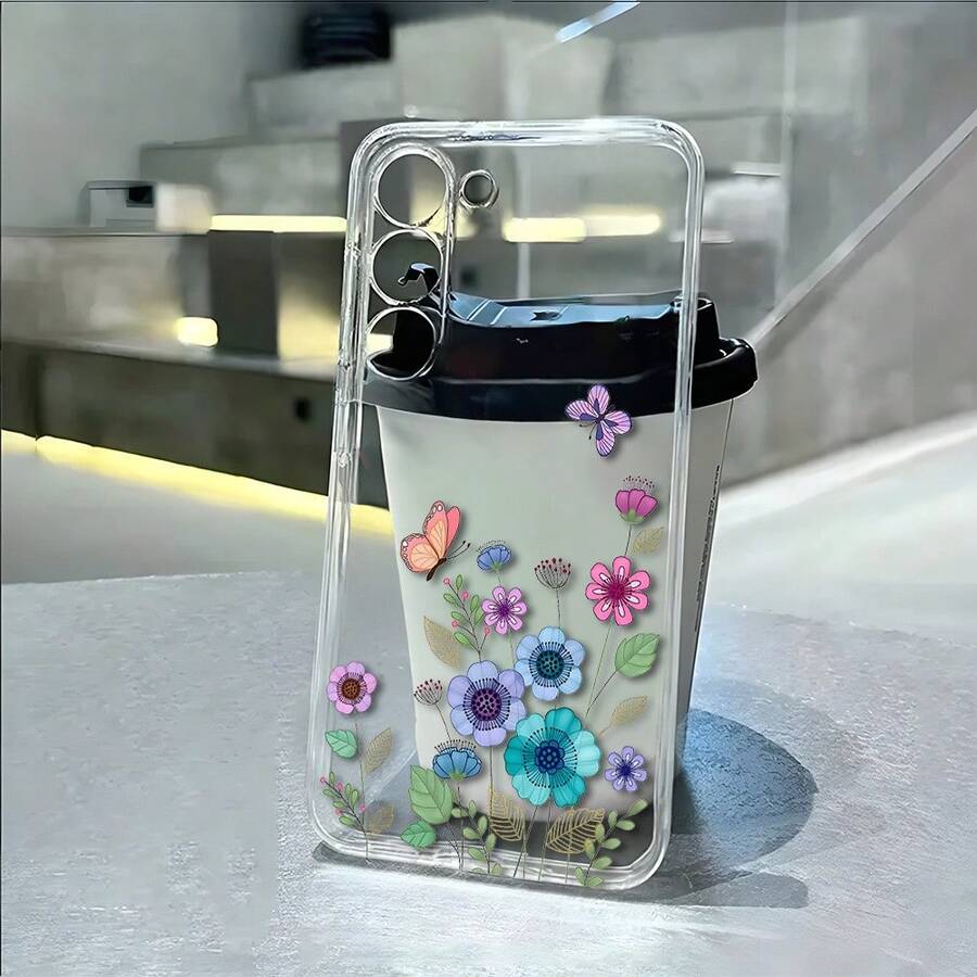 1件彩色透明TPU手機殼,花卉圖案與蝴蝶元素,適用於 16/16 Pro/16 Pro Max/16 Plus/7/8/7 Plus/8 Plus/X/Xs/Xr/Max/11/11 Pro/11 Pro Max/12/12 Pro/12 Pro Max/12 Mini/13/13 Pro/13 Pro Max/13 Mini/14/14 Pro/14 Plus/14 Pro Max/15/15 Pro/15 Plus/15 Pro Max/17/17 Pro/17 Pro Max/17 Ai,春季禮物 - 彩色 - 查看 1