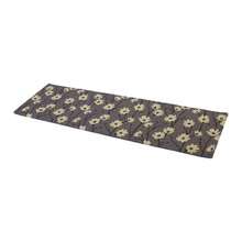 Modern Non Slip Doormat - Durable, Thin - Natural Coir And Rubber - Entryway, Double Door, Porch, Patio - Natural 18" X 60" Non-Slip - Wild Flowers - Gray - View 3