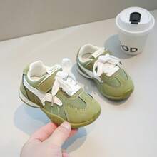 1 Pair Fashionable Baby Sneakers, Soft Breathable Fabric, Lightweight Shock-Absorbing Non-Slip Sole, Caring For Baby's Little Feet. Multiple Colors Available, Suitable For Running And Jumping, Must-Have For Cute Babies! - Green - View 6