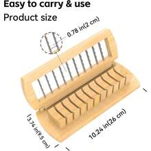 Multifunctional Home Hot Dog Cutter, Extra Sharp Stainless Steel Knives, Reusable Kitchen Tool, Easy To Clean - Bamboo - Multicolor - View 2