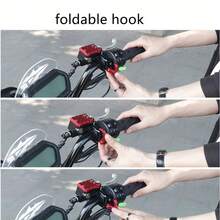 Universal Front-Side Mounting Aluminum Alloy Folding Hook For Niu Electric Scooter Modification, Compatible With U+/U+B/U1D/UQis Series, For Hanging Items - Random Color - View 4