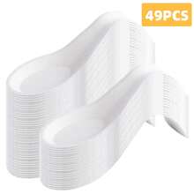 49/99pcs Disposable Paper Tasting Spoons, Curved Handle Easy To Grip And Pick, Mini Appetizer Spoons Dessert Spoons, Suitable For Serving Desserts, Fruits, Appetizers, Bite-Sized Snacks, Ideal For Weddings, Banquets, Birthday Parties, Afternoon Tea, Buffet Catering Services - White - View 8