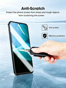 3pcs HD Hydrogel Film No Bubbles Easy To Stick Explosion-Proof Scratch Resistant Automatic Repair Compatible With Samsung Galaxy S26/Compatible With Xiaomi Poco/Compatible With Huawei/Honor/Compatible With IPhone 17 16 Pro Max And Other Models, Screen Protector Film Soft Film (Non Tempered Glass) Birthday/Easter/Holiday/Family/Friends/Unisex Support Finger Recognition Phone Protective Film - Clear - View 6