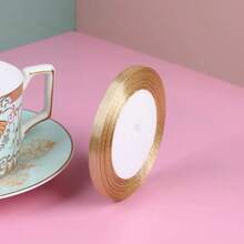 25mm Gold Polyester Ribbon, Luxury Gold, Christmas Holiday Gift Box Packaging Ribbon Wholesale - Gold - View 5