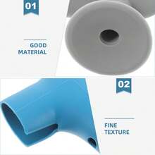 10pcs Silicone Door Handle Suction Cup Protective Covers, Noise Reduction, Anti-Static, Anti-Collision Door Bumpers, Suction Cup Anti-Collision Pads, Suitable For Bedroom, Office, Perfect For Cold Weather Use (Gray, Blue, Yellow) - Multicolor - View 4
