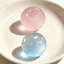1pc New Coconut Oil Squishy, Blue & Pink Main Color Super Soft Transparent Stress Relief Toy, Cute Aesthetic Desktop Fidget Toy, Suitable For Girls, Hand Squeeze Sensory Toy, Anxiety Relief - Multicolor - View 2