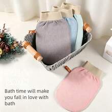Household Bath Exfoliating Mitt Shower Peeling Body Scrub Glove Dead Skin Remover Foaming Massage Wash Towel - As Picture Show - View 2