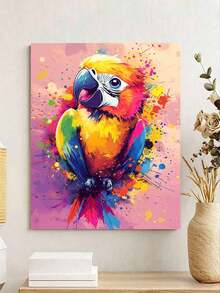 DIY Digital Oil Painting Kit - Parrot Pattern, Beginner Canvas Art Handmade Painting Craft, Home Decor For Living Room, Bedroom, Holiday Gift, Includes Painting Tools. - Frameless - View 3