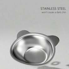 Cat 304 Stainless Steel Elevated Bowl, 15° Tilted Design Neck-Protecting Healthy Feeding Bowl, Shatter-Proof And Anti-Drop Pet Bowl - 600ml - View 6