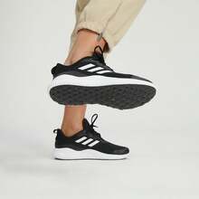 Adidas Sepatu Lari Pria Low-Top Ringan, Empuk, Bernapas, dan Berbahan Jala, Tahan Lama, Model Baru - Hitam dan Putih - View 2