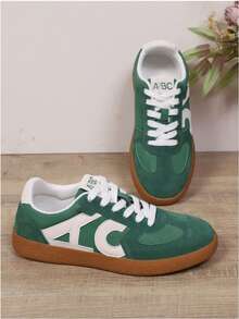 Sepatu Sneakers Kasual Wanita, Sepatu Jalan Bertali - Hijau - View 6