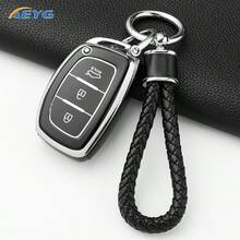 Smart Key Fob Cover, Keyless Remote Key Protector Compatible With Hyunda IX35, IX45, I10, I30, I40, Tucson, Santa Fe, Rena, Sonata, Elantra, Creta - Modern A-type - View 3