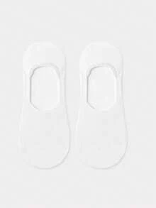 1/2/4/6 Pairs Women's Solid Color Summer Thin White Mesh Breathable No-Slip Invisible Short Socks, Couple Socks - Multicolor - View 17