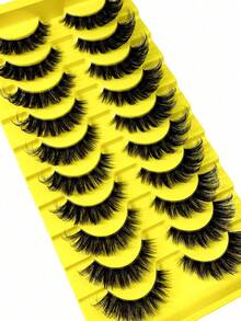 2026 New 7 Pairs Cat Eye False Eyelashes, Natural Soft Long Style, Transparent Stem, Cartoon Style, Suitable For Dramatic Makeup, Reusable, Easy To Wear, Create Natural Makeup Look, Suitable For Daily, Party, Wedding, Holiday And Other Occasions - Multicolor - View 2