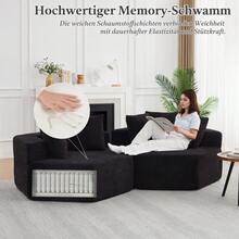 Swivel Chair - Black + Chenille + Foam+Spring + 2 Seat + Modern - View 6