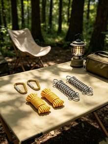 1 Set Outdoor Camping Tent Accessories Kit, Includes Windproof Ropes, D-Shaped Buckles And Spring Windproof Rope Clips - Multicolor - View 2