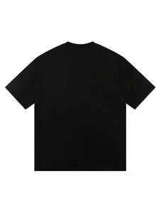 Camiseta Divertida para Hombre con Diseño de Cerveza Italiana - Estampado de Frases Italianas y Jarra de Cerveza en la Espalda con Diseño de Parrilla - 100% Casual para Fiestas de BBQ - Negro 1 - Ver 2