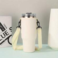 1pc 40oz Portable Cup Sleeve With Adjustable Shoulder Strap - Keeps Drinks Hot Longer - Insulated Cup Holder With Handle - Perfect Cup Accessory For Travel And Outdoor Activities - Multicolor - View 8