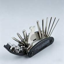 1pc-16-In-1 Wrench Set - Bicycle Repair Tool 16-In-1 Multi-Function Folding Portable Wrench Set Mountain Bike Road Bike Repair Tool. Manual Tool, Tools & Home Improvement. Convenient And Practical, Sturdy And Durable, Beautiful And Practical. - Multicolor - View 2