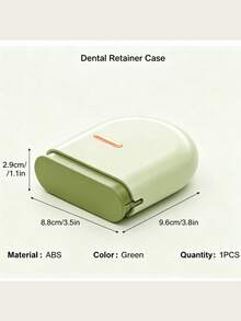 1pc Portable Dental Retainer Case, Denture And Orthodontic Appliance Storage Box, Travel Essential, Bathroom Accessory, Dorm Supplies, Back To School, Student Must-Have Dental Accessory Storage Box, Perfect Gift For Home, Dental Floss - Multicolor - View 4