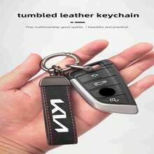 Suede Key Ring Sport Car Keychain Custom For Kia Sportage Ceed Picanto Rio ProCeed Niro Morning KN Car Emblem Gift With - A - View 5