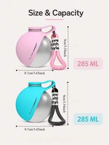 Pet Supplies: Portable Water Bottles For On-The-Go Use; Stainless Steel Hook-Style Spherical Silicone Folding Water Bottles; Portable Outdoor Travel Water Dispensers For Pets. Suitable For Cats And Dogs. - Water Bottle - View 9
