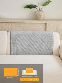 1PC Curved Water Ripple Plush Sofa Cover, Suitable For 1/2/3/4 Seater Sofas, Warm Thick Couch Protector, Non-Slip Bottom, Machine Washable, Pet Friendly, All Season Minimalist Home Decor Furniture Pad - Light Grey - View 13