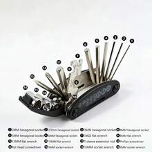 1pc-16-In-1 Wrench Set - Bicycle Repair Tool 16-In-1 Multi-Function Folding Portable Wrench Set Mountain Bike Road Bike Repair Tool. Manual Tool, Tools & Home Improvement. Convenient And Practical, Sturdy And Durable, Beautiful And Practical. - Multicolor - View 1
