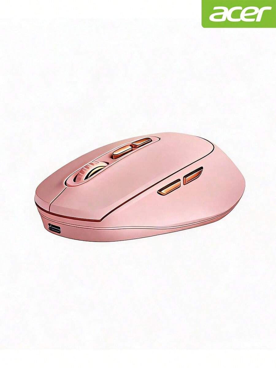 Acer Mouse nirkabel dual-mode dengan Bluetooth 2.4G, pengoperasian senyap, dapat diisi ulang, simetris, portabel, cocok untuk penggunaan bisnis dan perkantoran, tiga pengaturan DPI, dan cocok untuk laptop. - View 1