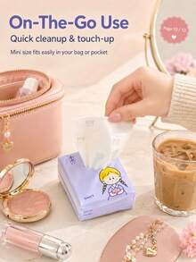 18 Packs/9 Packs Printed Soft Tissues, Cute Cartoon Pocket Tissues, Mini Portable Facial Tissues, Suitable For Travel, School, Office And Daily Use (Random Color Selection) - New C - View 9