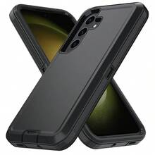 军用级防震基础手机壳，军用级防摔重型坚固防摔减震耐磨全方位保护手机壳，坚固的三合一保护壳，兼容、Galaxy、荣耀国际版（非国内版）春季礼物 - 黑色 - 查看 129