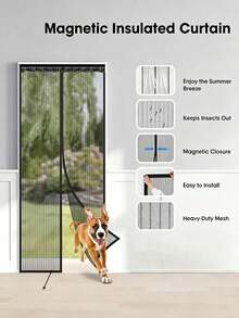 1pc Soft Magnetic Screen Door, Breathable Mosquito & Fly Proof Mesh, Easy Install Self-Adhesive Soft Door Curtain, Suitable For Year-Round Use, Fits Front Door, Sliding Door, Fly Screen/Insect Mesh - Multicolor - View 9
