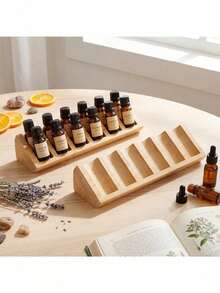 6-Slot Essential Oil & Perfume Display Rack, Suitable For Desktop & Countertop, Freestanding Storage Rack, For Bathroom Storage, Essential Oil Bottle Rack, Perfume Rack, Organizer Shelf, Suitable For Home Or Office Use - Multicolor - View 5