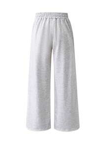 Tween Boys Casual Embroidered Pattern Wide Leg Long Pants 2pcs Set, Spring Autumn Winter Pants, Campus Style, Homecoming Outfit - Multicolor - View 3