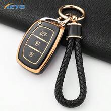 Smart Key Fob Cover, Keyless Remote Key Protector Compatible With Hyunda IX35, IX45, I10, I30, I40, Tucson, Santa Fe, Rena, Sonata, Elantra, Creta - Modern A-type - View 2