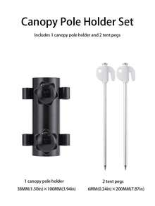 1 Set Windproof Tent Pole Fixing Bracket Heavy Duty Ground Stakes Outdoor Camping Gear - Multicolor - View 17