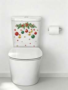 24 Pcs/Sheet Christmas Wall Decals, Xmas Wall Stickers, Christmas Wall Stickers, Home Decoration Self-Adhesive Toilet Sticker, Suitable For Home Room Offices Supermarket Shop Window Glass Door, Xmas Winter Wonderland Frozen Party Home Decoration - A - View 7