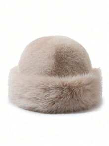 Bucket Hat Simple Versatile Solid Color Warm Cold-Proof Ear Protection Bucket Hat For Travel - A - View 11