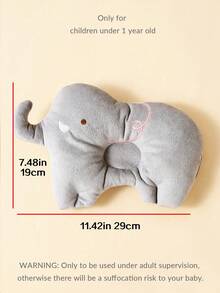 momscare 1件嬰兒枕頭，超柔軟且透氣，3-6個月嬰兒頭枕墊 - 灰色 - 查看 3