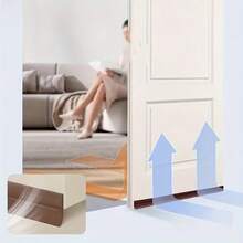 1pc 0.9mX3.5cm PVC Door Bottom Seal Strip, Self-Adhesive Soundproof Windproof Dustproof Gap Sealer For Glass Window Bedroom Home - A - View 8