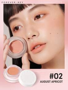 FOREVER KEY Blush Powder Features Smooth, Blendable, Grain-Free Texture With Zero Fallout. Waterproof, Sweat-Resistant And Long-Lasting, It Is Perfect For Travel. Favored By Y2K And Gen Z, It Is An Ideal Mother's Day Gift - #02 August April - View 3