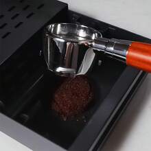Star Map Thickened Detachable Drawer-Style Coffee Knock Box, Pull-Out Removable, Quiet Espresso Coffee Grounds Collection Bin, Bar Coffee Accessories - Black - View 4