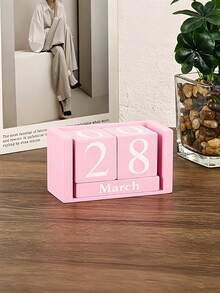 Eternal Calendar Desktop Calendar Date & Month Display Block Decor, Farmhouse Style Square Calendar, Suitable For Office Decor, Home Decor, Gift, Bedroom, Living Room, Shop/Bar Counter Decor, Back To School Autumn Decor - A - View 16