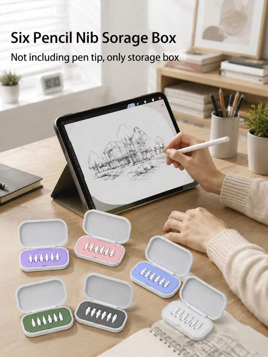 Replacement Pencil Tip Storage Box, Compatible With Apple Pencil Pro, Fine Metal Tips For Apple Pencil 2nd Gen And 1st Gen/Apple Pencil USB-C, Wear-Resistant Precision Control Tip Set, Birthday Holiday Gift Box Pencil Accessories For Mother, Family, Friends - Multicolor - View 1