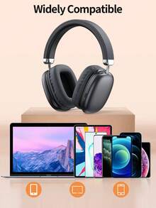 Tagry 无线蓝牙耳机，带麦克风，可折叠便携，HiFi立体声，记忆海绵耳罩 - 黑色 - 查看 3