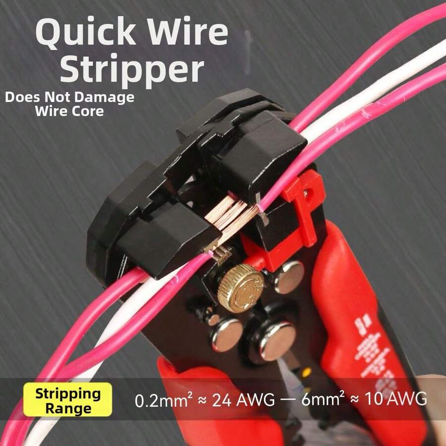 自動剝線鉗 專業電工工具 多功能剝線、剪斷與壓接鉗 通用電纜剝線工具