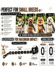 1Set Lron Dog Paw Chain Leash, Giant Chain Leash, Lightweight Big Chain Leash, Plastic Imitating Iron Chains Looks Strong And Heavy For Small Dog/Cat Photo Props - Multicolor - View 5