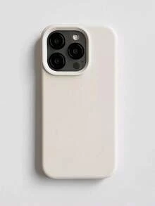 溝槽按鈕高品質液態矽膠手機殼，相容 iPhone 17 16 15 14 13 12 11 Pro Max，柔軟蠟感橡皮擦觸感，親膚舒適 - 古董白 - 查看 2