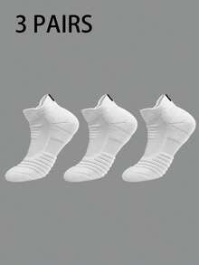 1/3/6 Pairs Thick Sports Short Socks For Men, Moisture-Wicking Tennis, Badminton, Running, Basketball Socks, Fall - Multicolor - View 14