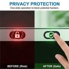 100/50/25/5pcs Camera Privacy Covers, Plastic Camera Privacy Covers, Suitable For IPhone Laptop PC Smartphone Camera Slider, Waterproof, Shockproof, Anti-Drop, Anti-Scratch, Wear-Resistant, Anti-Fingerprint, Full Coverage - Black - View 6